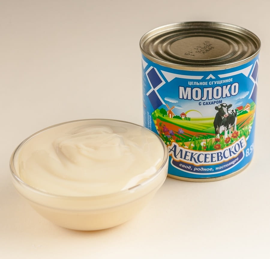 Молоко сгущенное в банке 8,5% Алексеевское