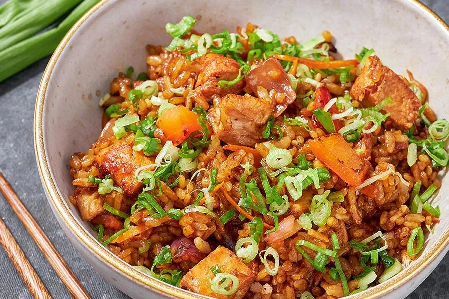 Тяхан с курицей