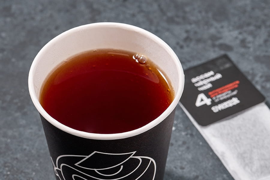 Мисо-суп с курицей, тортилья мясной барбекю, маффин и напиток