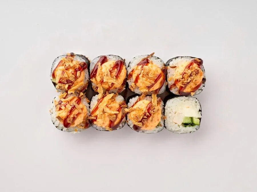 Запеченный ролл терияки с курицей 