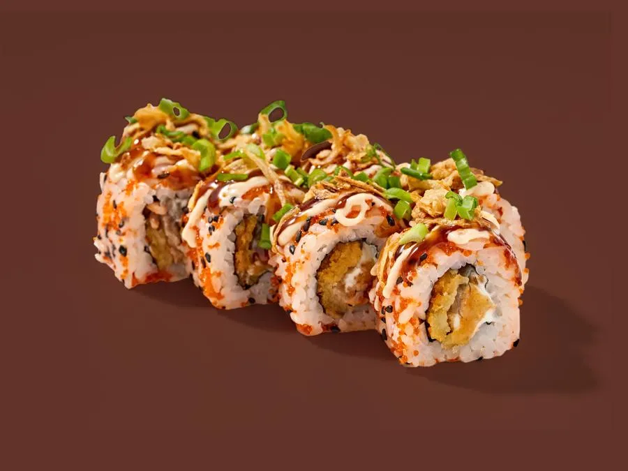 С хрустящим лососем