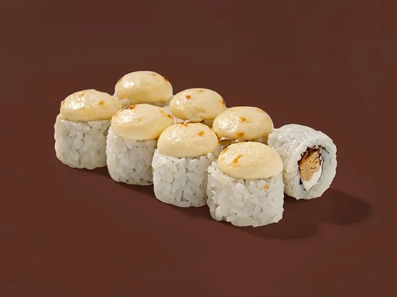 Запечённый с сыром и омлетом