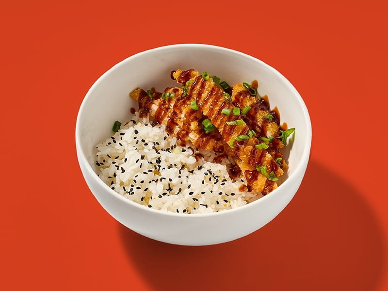 Лосось тонкацу с рисом