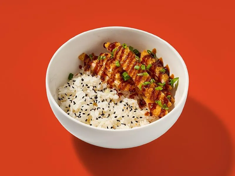 Лосось тонкацу с рисом