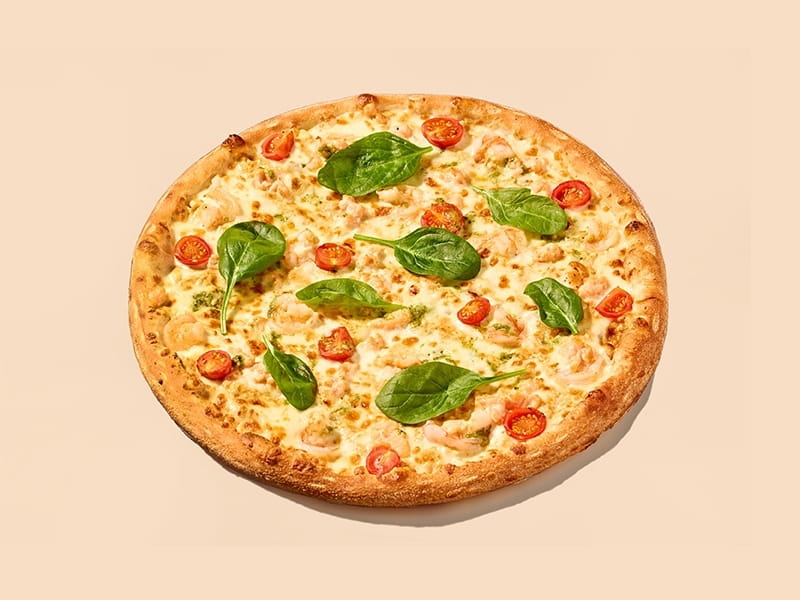 Морская с лососем и креветками