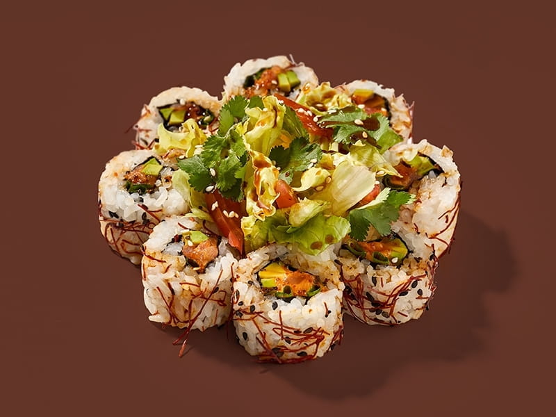 Ролл-салат с тунцом и лососем