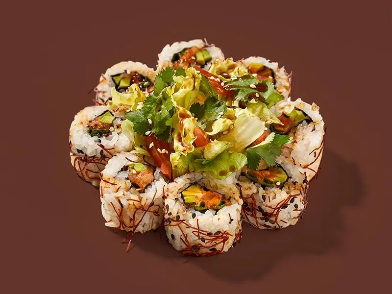 Ролл-салат с тунцом и лососем