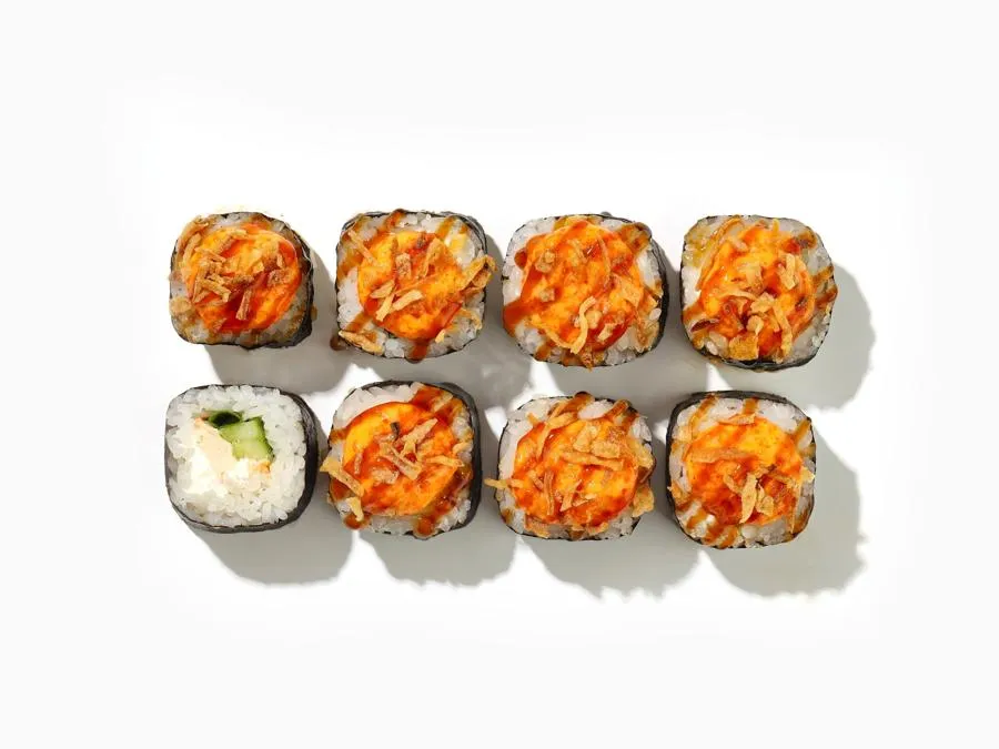 Запеченный ролл терияки с курицей 